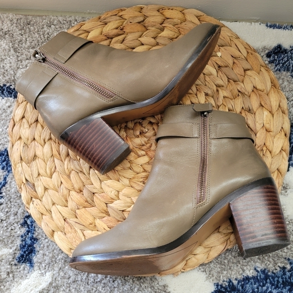 Halogen leather booties